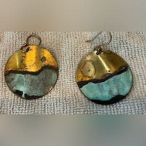 SUNDANCE CATALOG PAINTED METAL EARRINGS